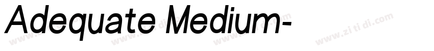 Adequate Medium字体转换
